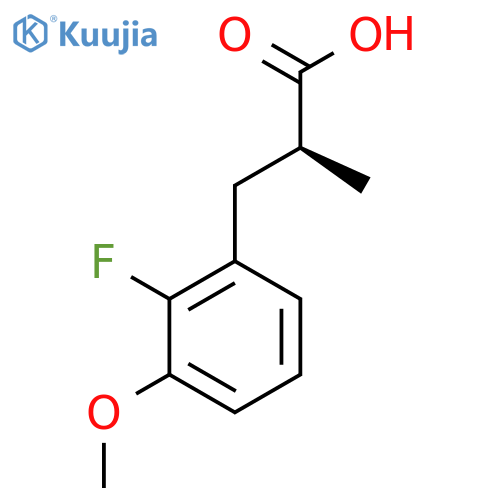 (2S)-3-(2-Fluoro-3-methoxyphenyl)-2-methylpropanoic acid structure