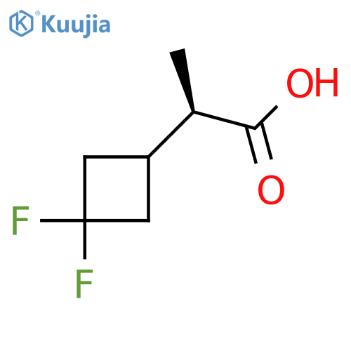 (2R)-2-(3,3-Difluorocyclobutyl)propanoic acid structure