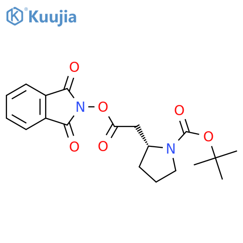 Tert-butyl (R)-2-(2-((1,3-dioxoisoindolin-2-YL)oxy)-2-oxoethyl)pyrrolidine-1-carboxylate structure