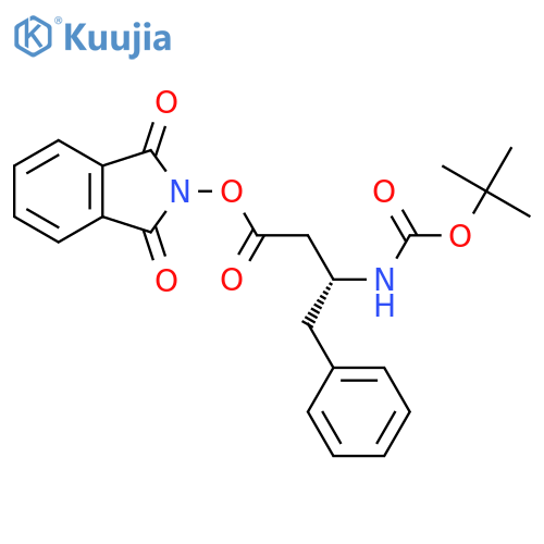 1,3-dioxo-2,3-dihydro-1H-isoindol-2-yl (3R)-3-{[(tert-butoxy)carbonyl]amino}-4-phenylbutanoate structure
