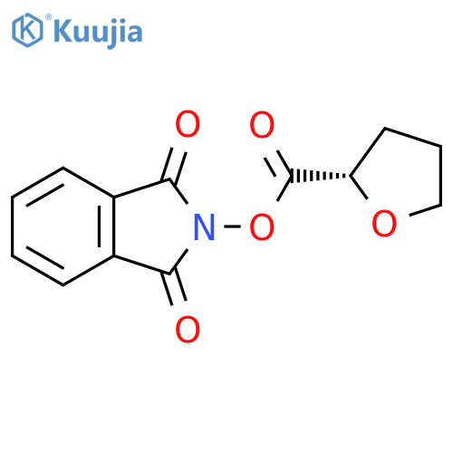 2-Furancarboxylic acid, tetrahydro-, 1,3-dihydro-1,3-dioxo-2H-isoindol-2-yl ester, (2S)- structure