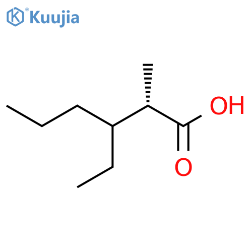 (2S)-3-Ethyl-2-methylhexanoic acid structure
