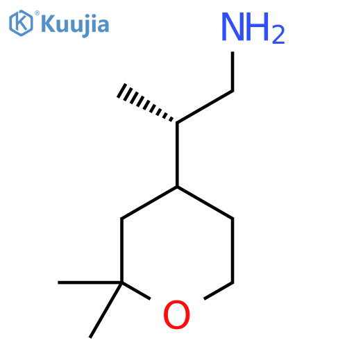 (2S)-2-(2,2-Dimethyloxan-4-yl)propan-1-amine structure
