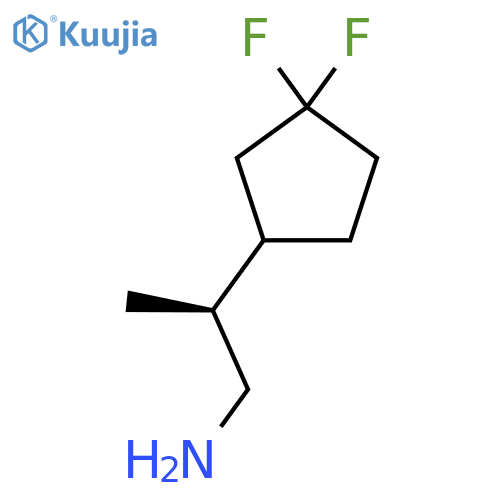 (2S)-2-(3,3-Difluorocyclopentyl)propan-1-amine structure