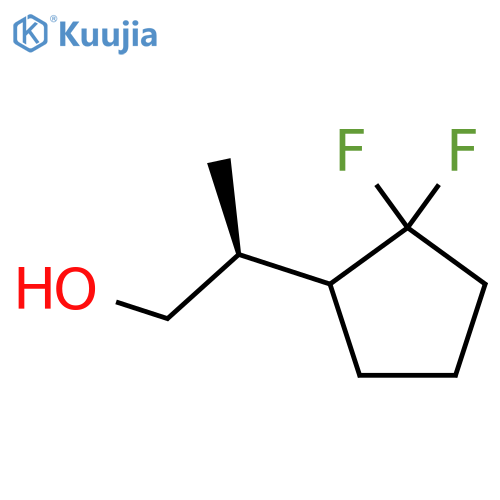 (2S)-2-(2,2-Difluorocyclopentyl)propan-1-ol structure