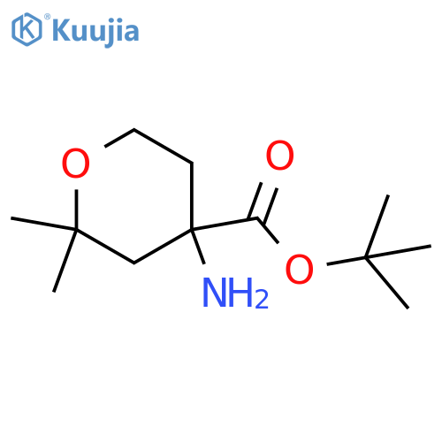 Tert-butyl 4-amino-2,2-dimethyloxane-4-carboxylate structure