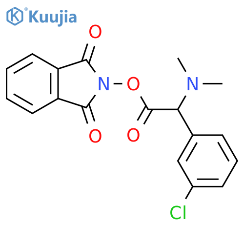 1,3-dioxo-2,3-dihydro-1H-isoindol-2-yl 2-(3-chlorophenyl)-2-(dimethylamino)acetate structure
