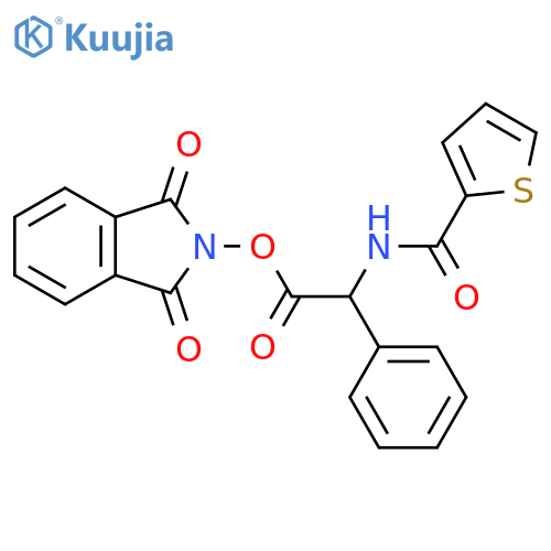 1,3-dioxo-2,3-dihydro-1H-isoindol-2-yl 2-phenyl-2-[(thiophen-2-yl)formamido]acetate structure