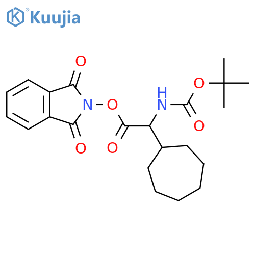 1,3-dioxo-2,3-dihydro-1H-isoindol-2-yl 2-{[(tert-butoxy)carbonyl]amino}-2-cycloheptylacetate structure