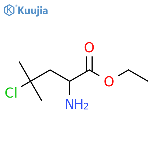 Ethyl 2-amino-4-chloro-4-methylpentanoate structure