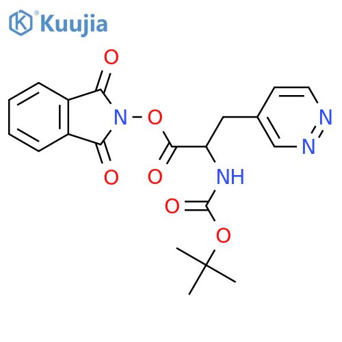 1,3-dioxo-2,3-dihydro-1H-isoindol-2-yl 2-{[(tert-butoxy)carbonyl]amino}-3-(pyridazin-4-yl)propanoate structure