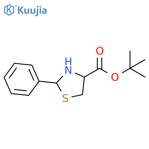 tert-butyl 2-phenyl-1,3-thiazolidine-4-carboxylate structure