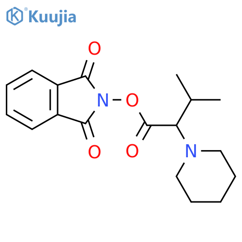 1,3-dioxo-2,3-dihydro-1H-isoindol-2-yl 3-methyl-2-(piperidin-1-yl)butanoate structure
