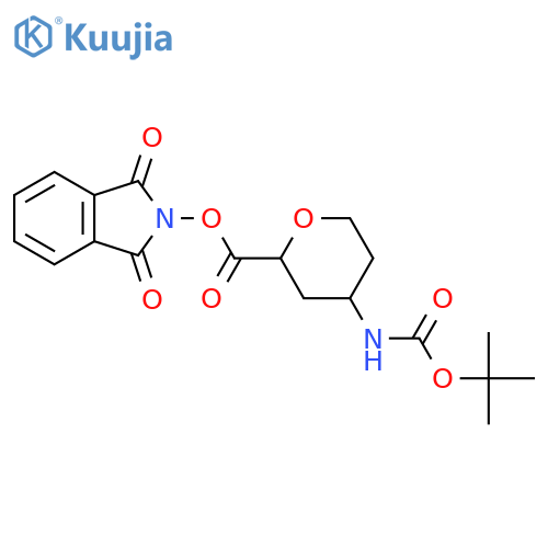 1,3-dioxo-2,3-dihydro-1H-isoindol-2-yl 4-{[(tert-butoxy)carbonyl]amino}oxane-2-carboxylate structure