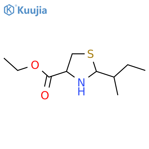 Ethyl 2-butan-2-yl-1,3-thiazolidine-4-carboxylate structure