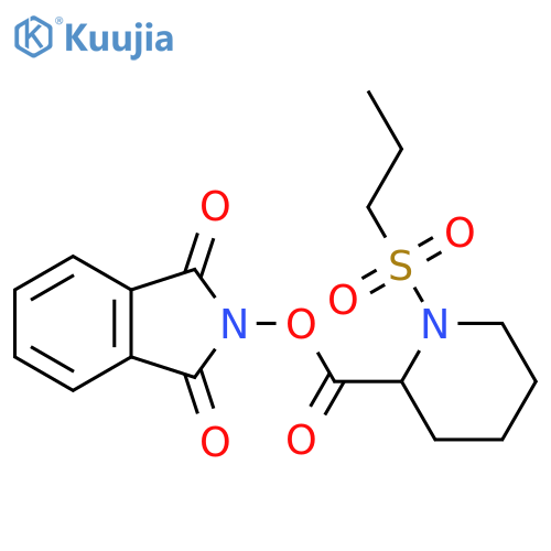 1,3-dioxo-2,3-dihydro-1H-isoindol-2-yl 1-(propane-1-sulfonyl)piperidine-2-carboxylate structure