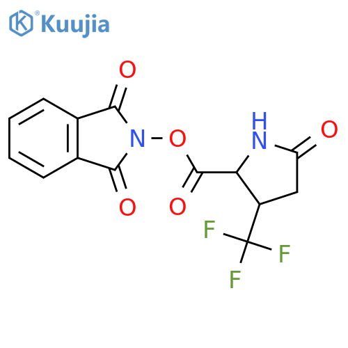 1,3-dioxo-2,3-dihydro-1H-isoindol-2-yl 5-oxo-3-(trifluoromethyl)pyrrolidine-2-carboxylate structure