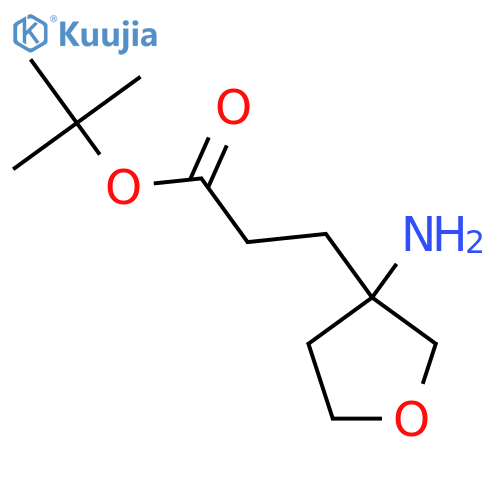 Tert-butyl 3-(3-aminooxolan-3-yl)propanoate structure