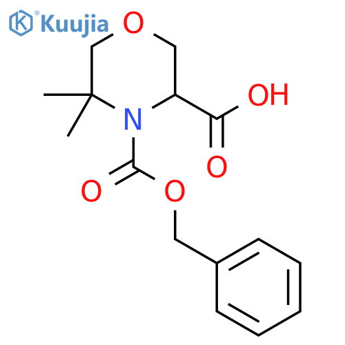 4-[(Benzyloxy)carbonyl]-5,5-dimethylmorpholine-3-carboxylic acid structure