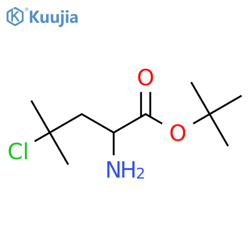Tert-butyl 2-amino-4-chloro-4-methylpentanoate structure