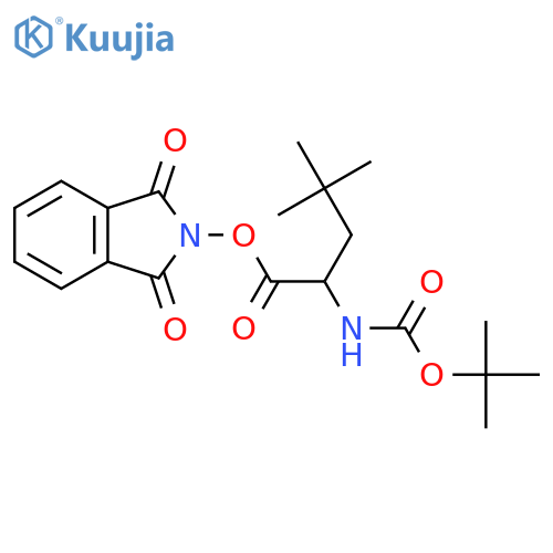 1,3-dioxo-2,3-dihydro-1H-isoindol-2-yl 2-{[(tert-butoxy)carbonyl]amino}-4,4-dimethylpentanoate structure