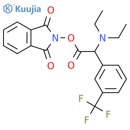 1,3-dioxo-2,3-dihydro-1H-isoindol-2-yl 2-(diethylamino)-2-[3-(trifluoromethyl)phenyl]acetate structure
