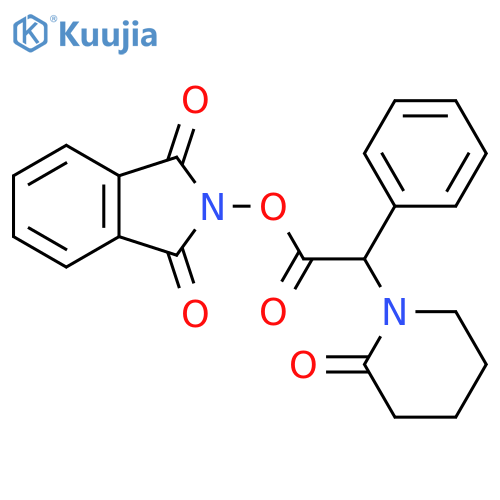 1,3-dioxo-2,3-dihydro-1H-isoindol-2-yl 2-(2-oxopiperidin-1-yl)-2-phenylacetate structure