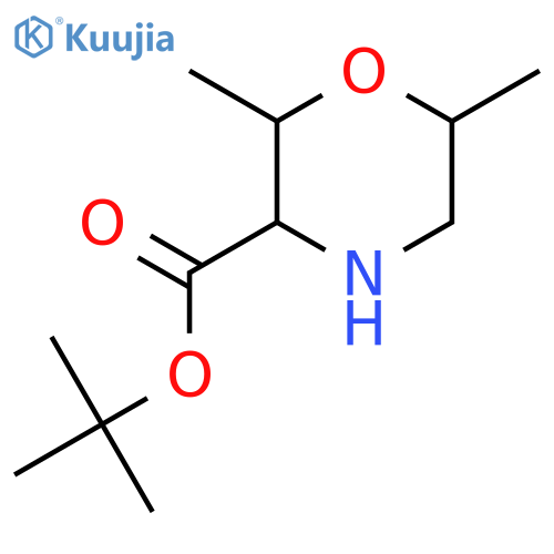 Tert-butyl 2,6-dimethylmorpholine-3-carboxylate structure