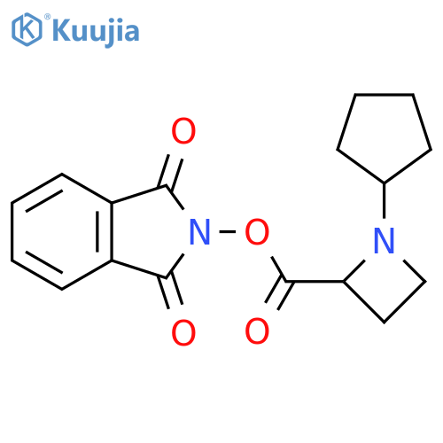 1,3-dioxo-2,3-dihydro-1H-isoindol-2-yl 1-cyclopentylazetidine-2-carboxylate structure