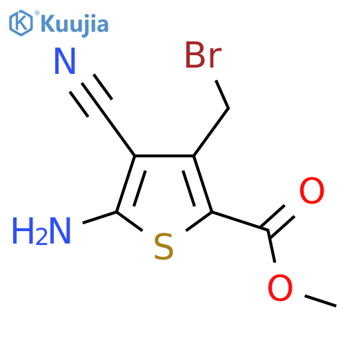 Methyl 5-amino-3-(bromomethyl)-4-cyanothiophene-2-carboxylate structure