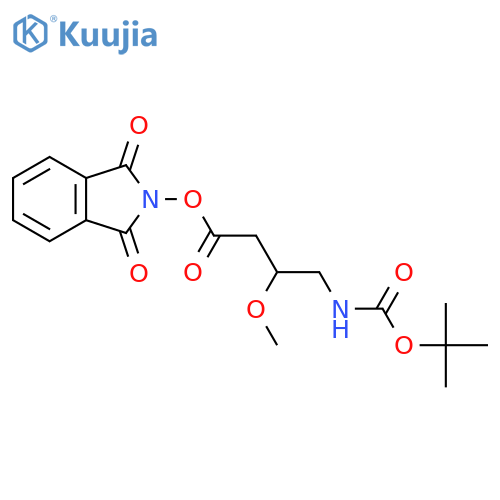 1,3-dioxo-2,3-dihydro-1H-isoindol-2-yl 4-{[(tert-butoxy)carbonyl]amino}-3-methoxybutanoate structure