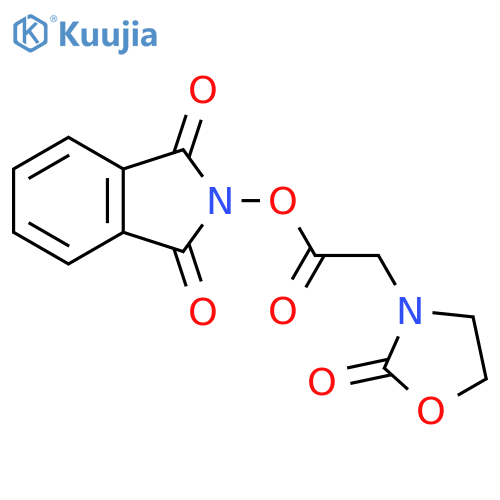 1,3-dioxo-2,3-dihydro-1H-isoindol-2-yl 2-(2-oxo-1,3-oxazolidin-3-yl)acetate structure