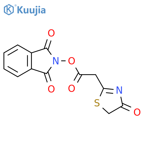 1,3-dioxo-2,3-dihydro-1H-isoindol-2-yl 2-(4-oxo-4,5-dihydro-1,3-thiazol-2-yl)acetate structure