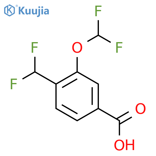 3-(Difluoromethoxy)-4-(difluoromethyl)benzoic acid structure
