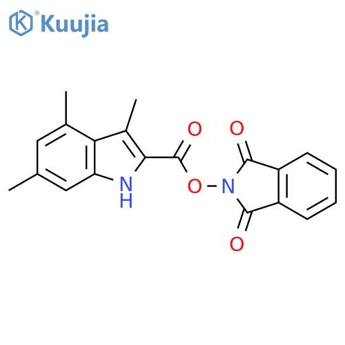 1,3-dioxo-2,3-dihydro-1H-isoindol-2-yl 3,4,6-trimethyl-1H-indole-2-carboxylate structure