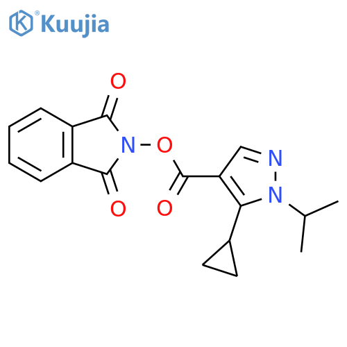 1,3-dioxo-2,3-dihydro-1H-isoindol-2-yl 5-cyclopropyl-1-(propan-2-yl)-1H-pyrazole-4-carboxylate structure