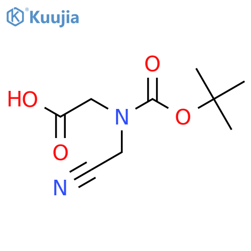 2-{(tert-butoxy)carbonyl(cyanomethyl)amino}acetic acid structure