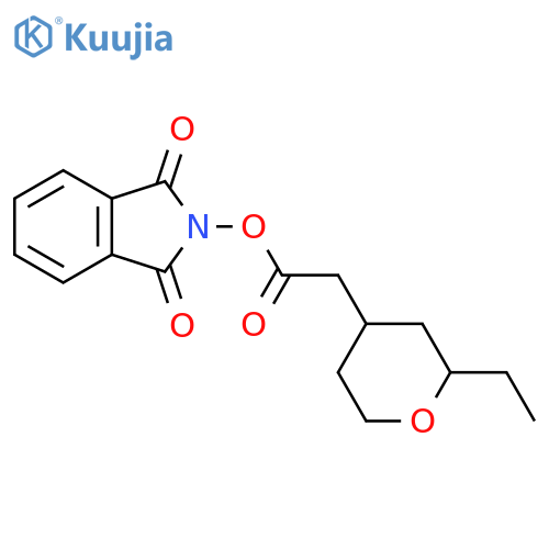 1,3-dioxo-2,3-dihydro-1H-isoindol-2-yl 2-(2-ethyloxan-4-yl)acetate structure