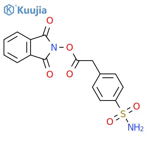 1,3-dioxo-2,3-dihydro-1H-isoindol-2-yl 2-(4-sulfamoylphenyl)acetate structure