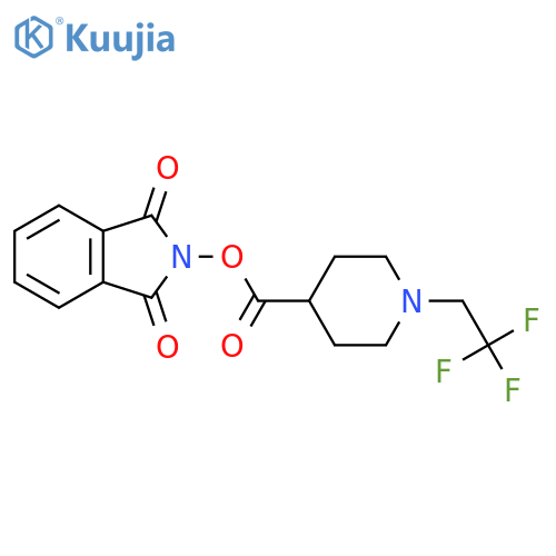 1,3-dioxo-2,3-dihydro-1H-isoindol-2-yl 1-(2,2,2-trifluoroethyl)piperidine-4-carboxylate structure