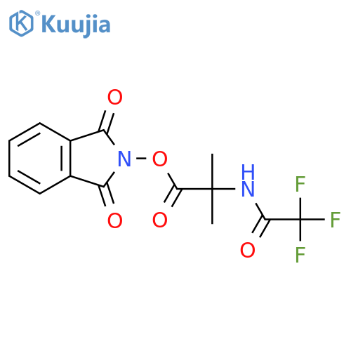 1,3-dioxo-2,3-dihydro-1H-isoindol-2-yl 2-methyl-2-(trifluoroacetamido)propanoate structure