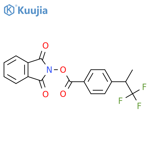 1,3-dioxo-2,3-dihydro-1H-isoindol-2-yl 4-(1,1,1-trifluoropropan-2-yl)benzoate structure