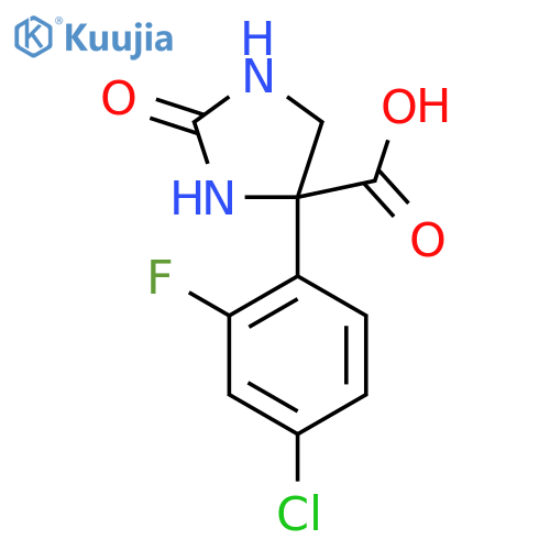 4-(4-Chloro-2-fluorophenyl)-2-oxoimidazolidine-4-carboxylic acid structure