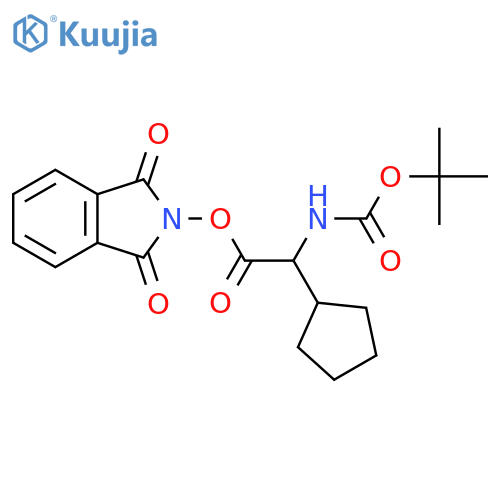 1,3-dioxo-2,3-dihydro-1H-isoindol-2-yl 2-{[(tert-butoxy)carbonyl]amino}-2-cyclopentylacetate structure