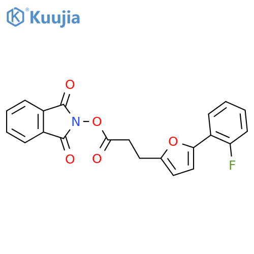 1,3-dioxo-2,3-dihydro-1H-isoindol-2-yl 3-[5-(2-fluorophenyl)furan-2-yl]propanoate structure