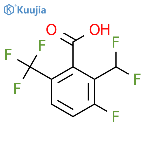 2-(Difluoromethyl)-3-fluoro-6-(trifluoromethyl)benzoic acid structure