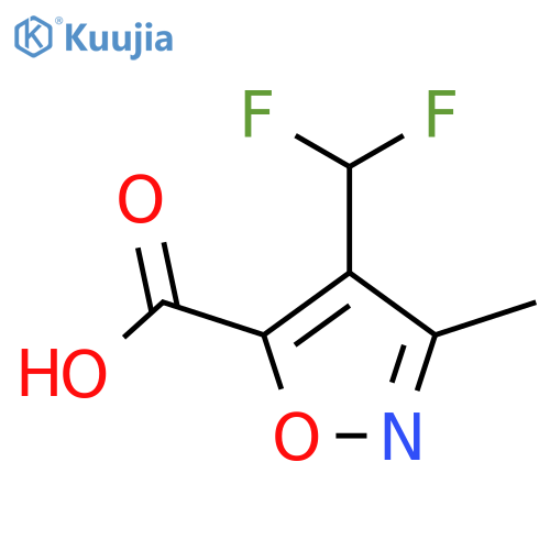 4-(Difluoromethyl)-3-methyl-1,2-oxazole-5-carboxylic acid structure