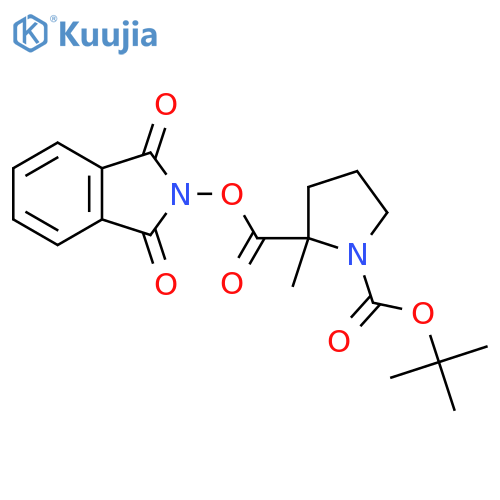 1-tert-butyl 2-(1,3-dioxo-2,3-dihydro-1H-isoindol-2-yl) 2-methylpyrrolidine-1,2-dicarboxylate structure