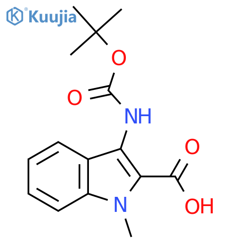 3-{[(tert-butoxy)carbonyl]amino}-1-methyl-1H-indole-2-carboxylic acid structure