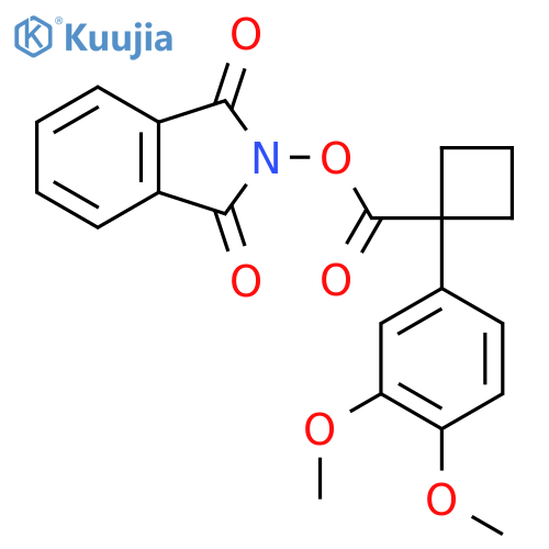 1,3-dioxo-2,3-dihydro-1H-isoindol-2-yl 1-(3,4-dimethoxyphenyl)cyclobutane-1-carboxylate structure